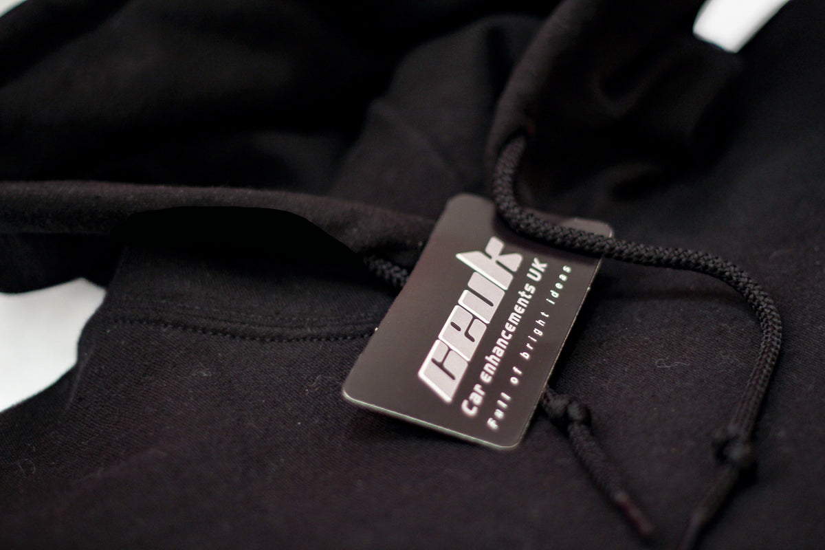CEUK Black Hoodie - 280gsm Cotton-Blend, Heat-Embedded Logo