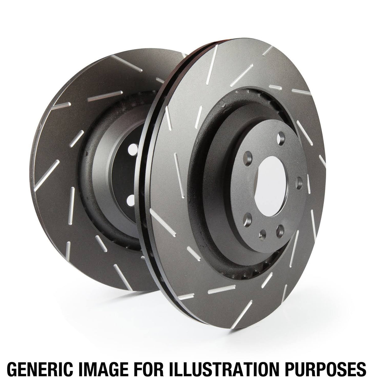 F30 F32 F34 F36 Front Slotted Brake Discs EBC USR1860 Pair - ATE Caliper Fit