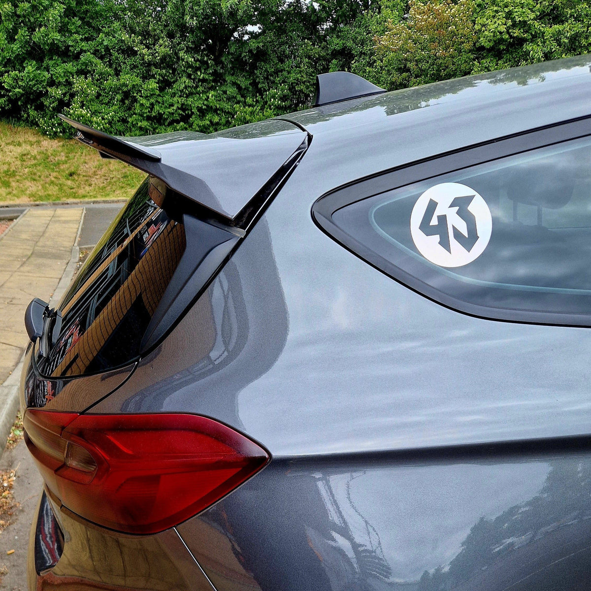 Ford Fiesta MK8 MK8.5 spoiler risers - stainless steel, no drill