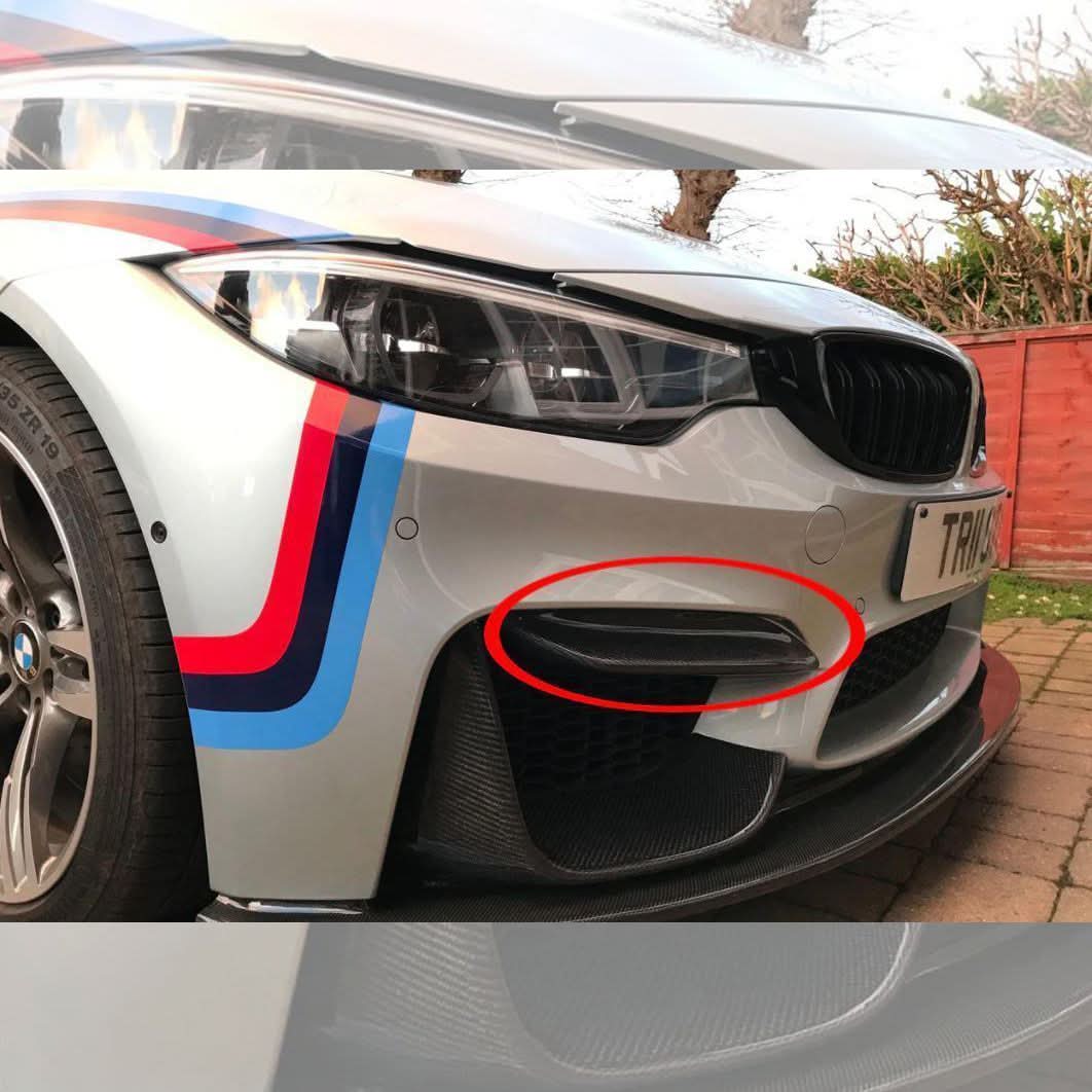 BMW F80 M3 F82 F83 M4 carbon fibre front bumper trims