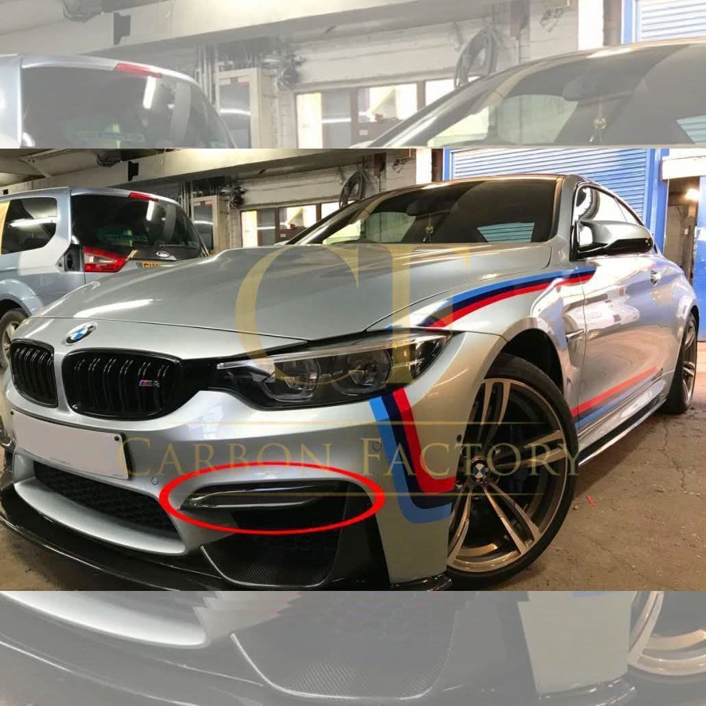BMW F80 M3 F82 F83 M4 carbon fibre front bumper trims