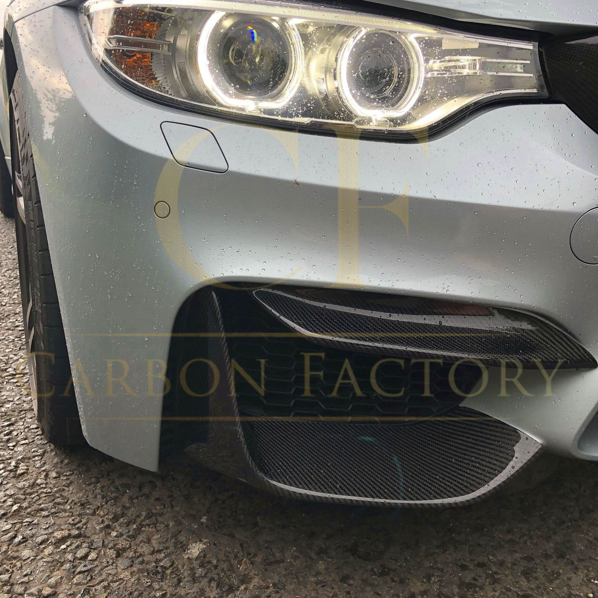 BMW F80 M3 F82 F83 M4 carbon fibre front bumper trims