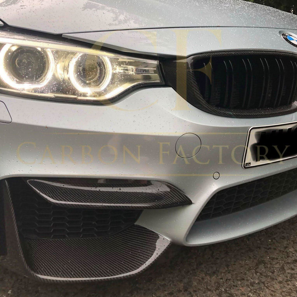 BMW F80 M3 F82 F83 M4 carbon fibre front bumper trims