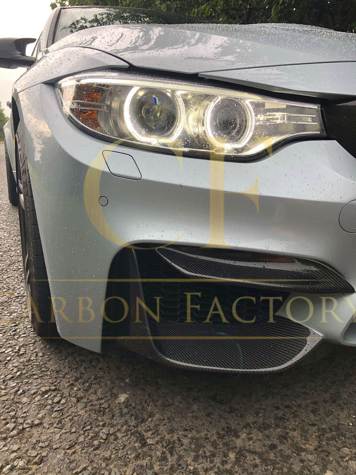 BMW F80 M3 F82 F83 M4 carbon fibre front bumper trims