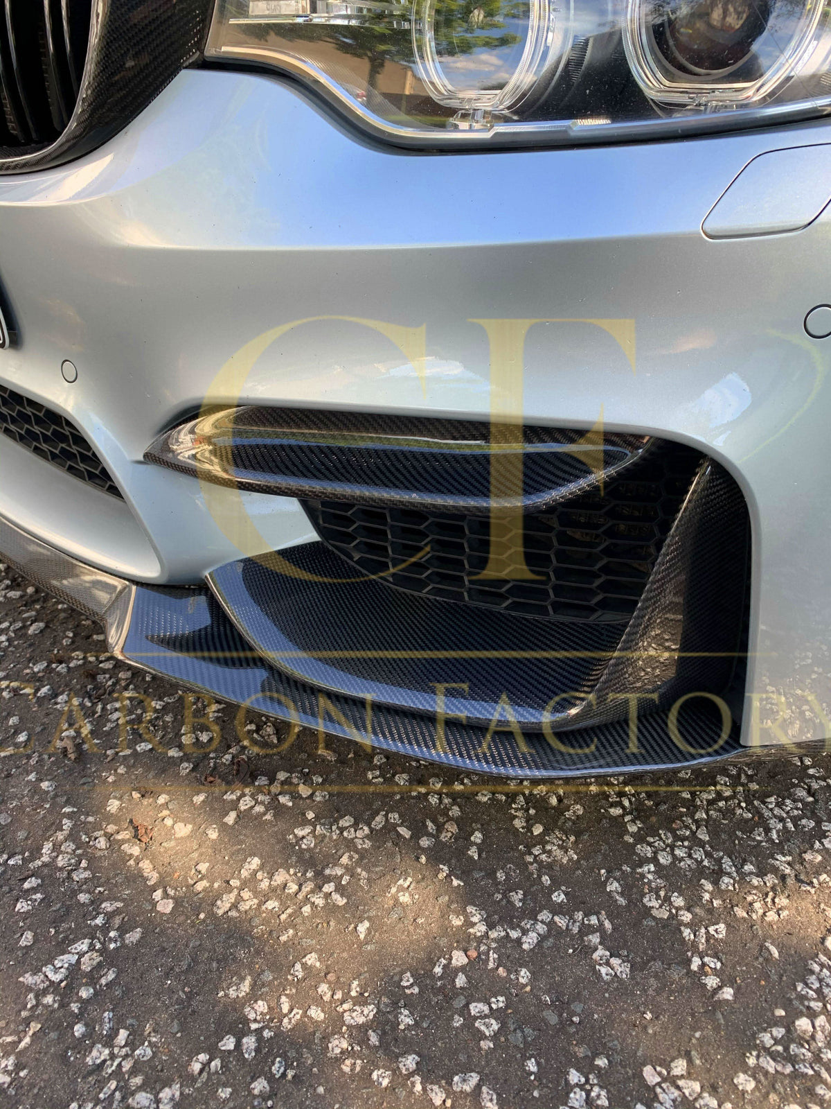 BMW F80 M3 F82 F83 M4 carbon fibre front bumper trims