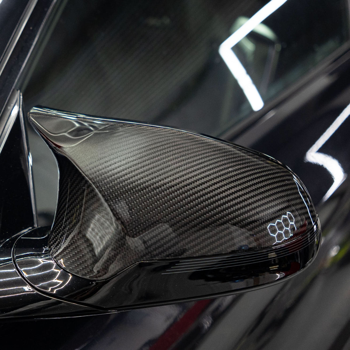 BMW F80 M3 F82 M4 F87 M2 Comp mirror covers, pre-preg carbon