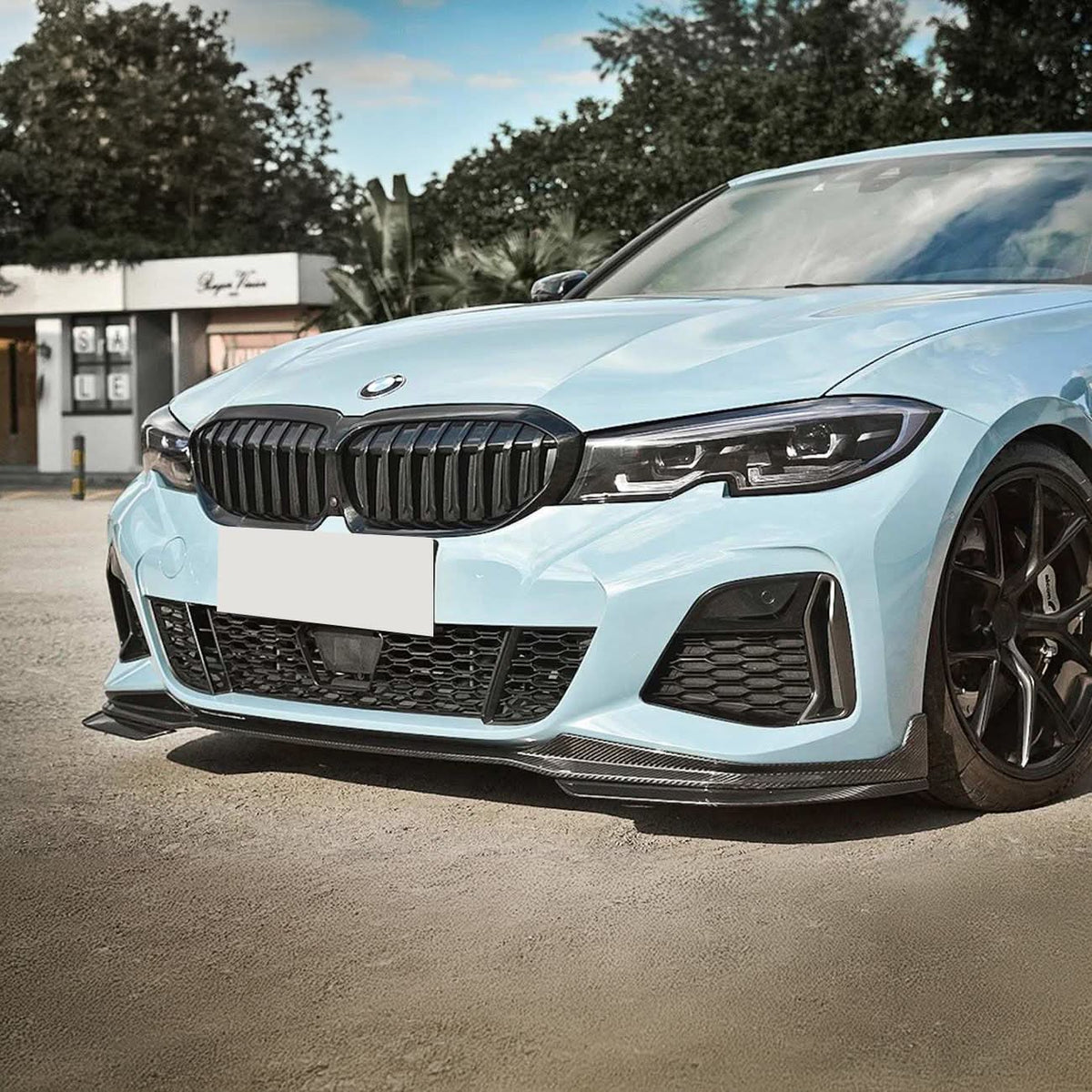 G20 G21 G28 BMW 3 Series DS Style Pre-Preg Carbon Front Splitter - C12345