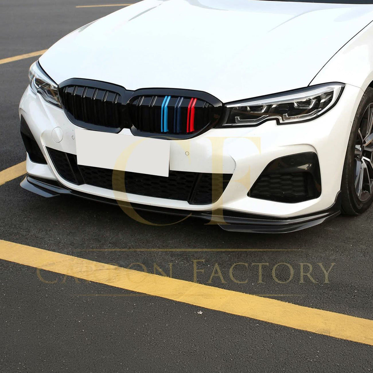 G20 G21 G28 BMW 3 Series DS Style Pre-Preg Carbon Front Splitter - C12345