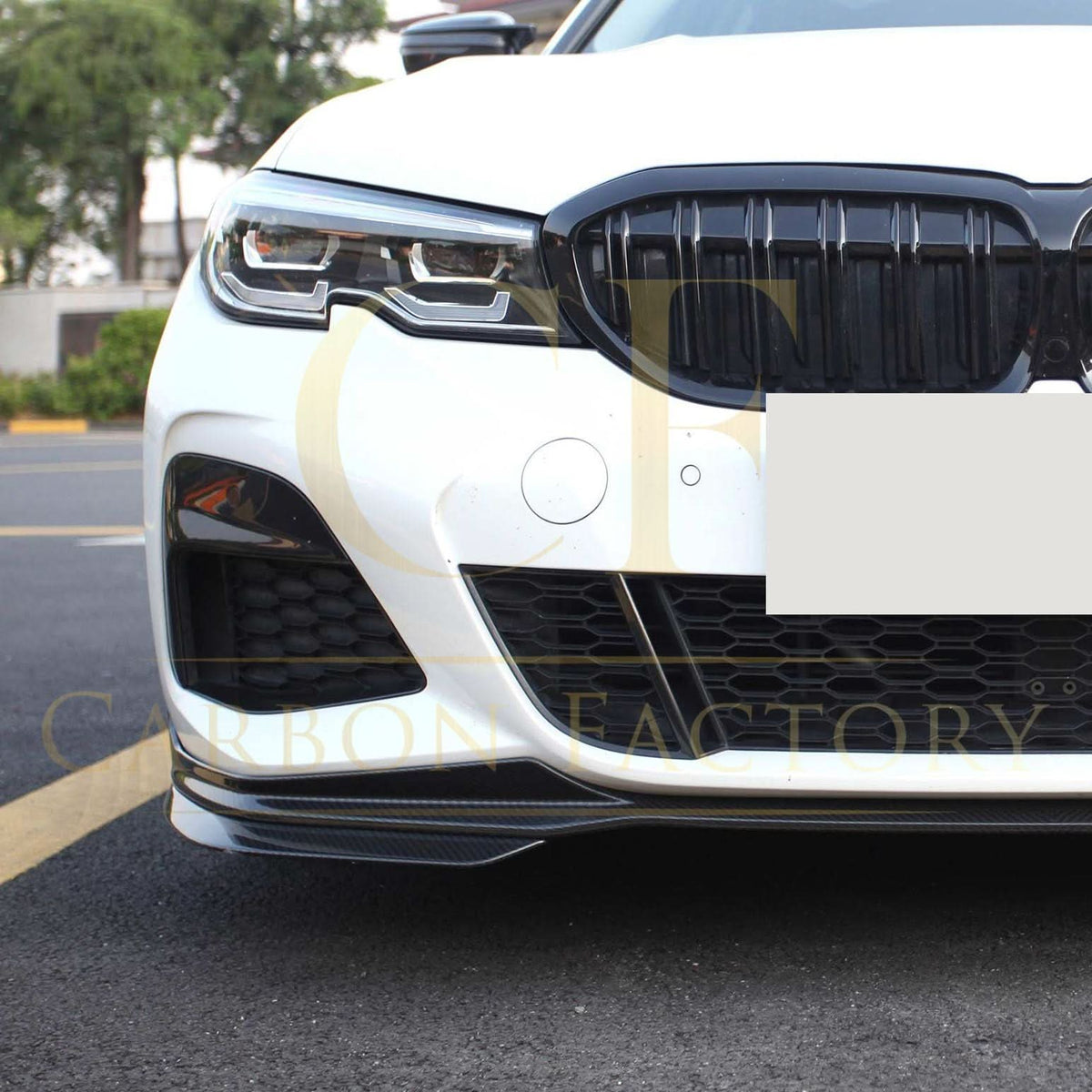 G20 G21 G28 BMW 3 Series DS Style Pre-Preg Carbon Front Splitter - C12345