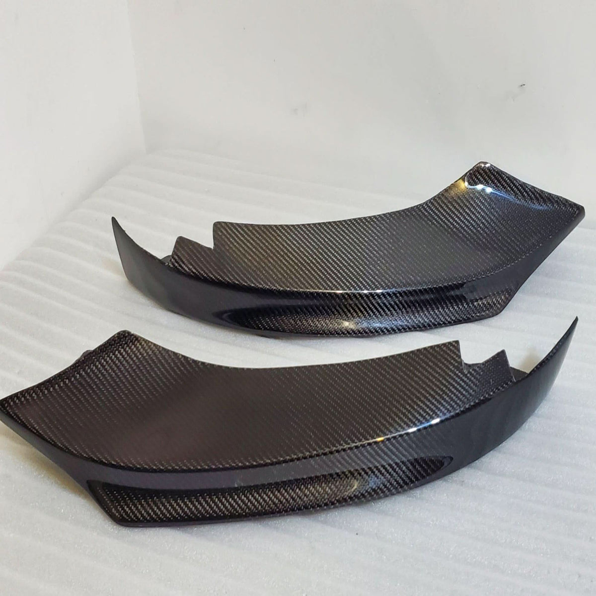 BMW F32 F33 F36 4 Series front splitter covers, pre-preg carbon fibre