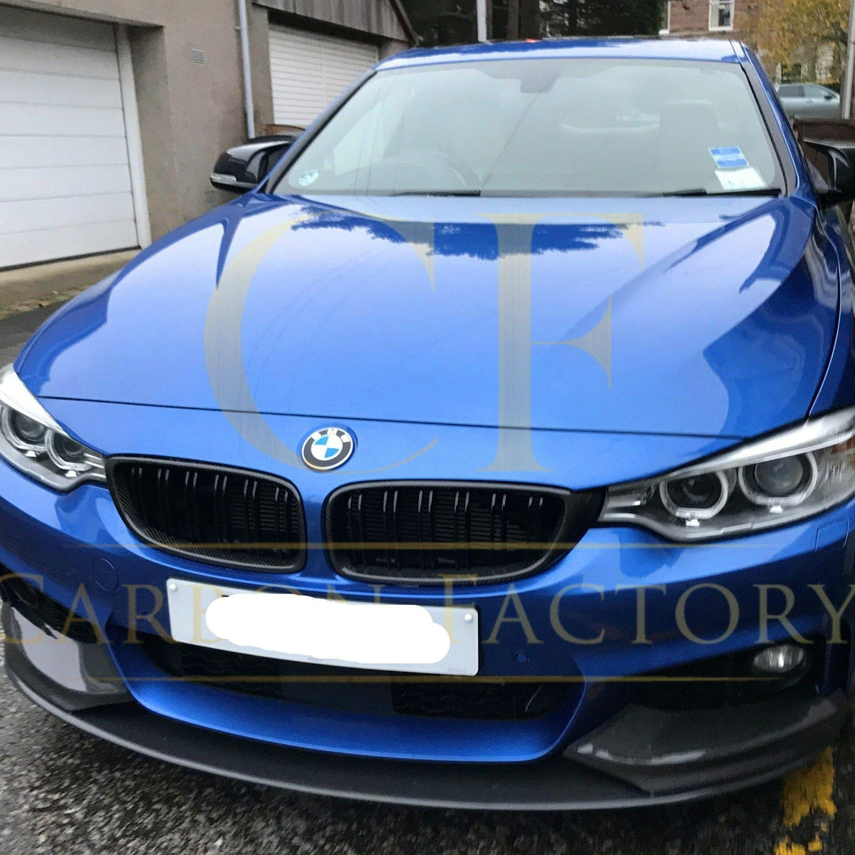 BMW F32 F33 F36 4 Series front splitter covers, pre-preg carbon fibre