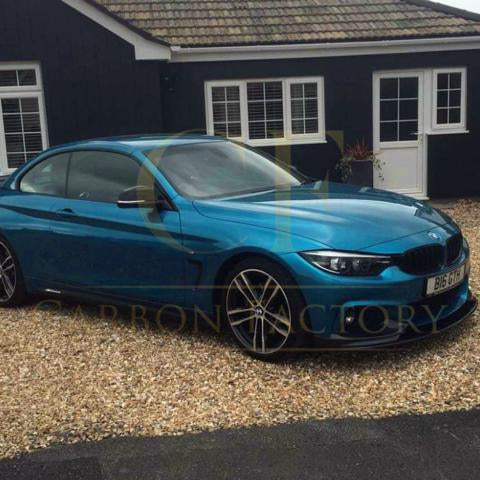 BMW F32 F33 F36 4 Series front splitter covers, pre-preg carbon fibre