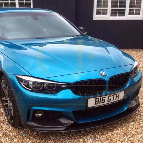 BMW F32 F33 F36 4 Series front splitter covers, pre-preg carbon fibre