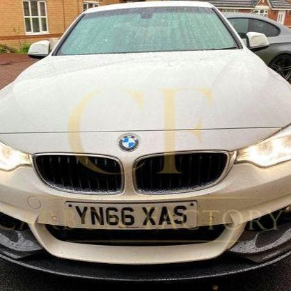 BMW F32 F33 F36 4 Series front splitter covers, pre-preg carbon fibre