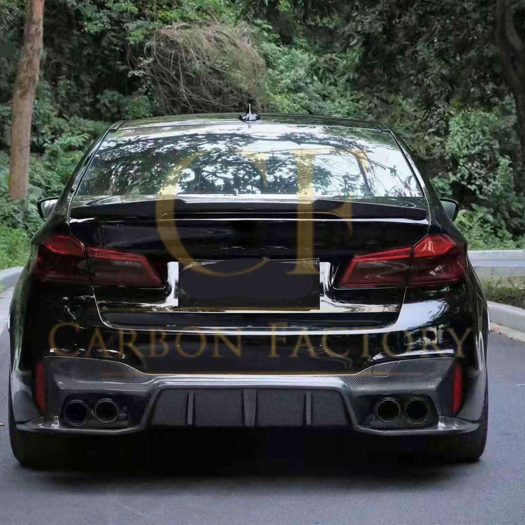 BMW G30 5 Series & F90 M5 V-style pre-preg carbon boot spoiler