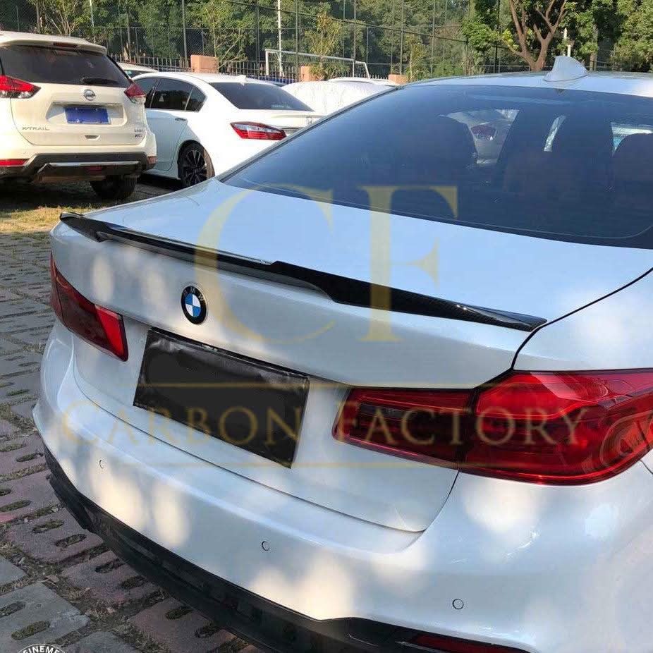 BMW G30 5 Series & F90 M5 V-style pre-preg carbon boot spoiler