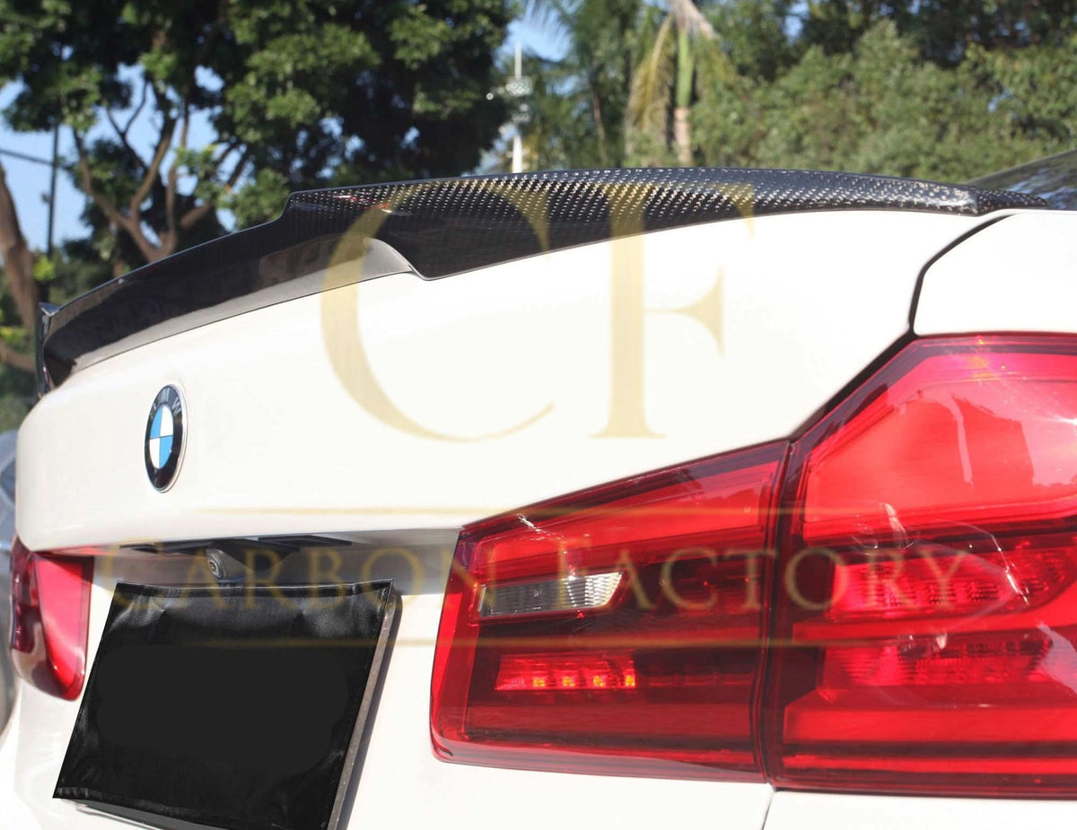 BMW G30 5 Series & F90 M5 V-style pre-preg carbon boot spoiler