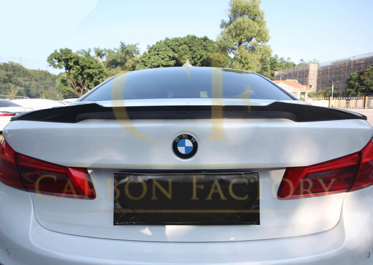 BMW G30 5 Series & F90 M5 V-style pre-preg carbon boot spoiler