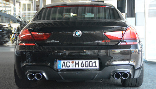 F06 650i AC Schnitzer Quad Sports Exhaust Chrome, Part No. 181112