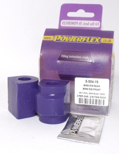 BMW E46 Compact rear anti roll bar bushes 15mm pair - Powerflex PFR5-504-15