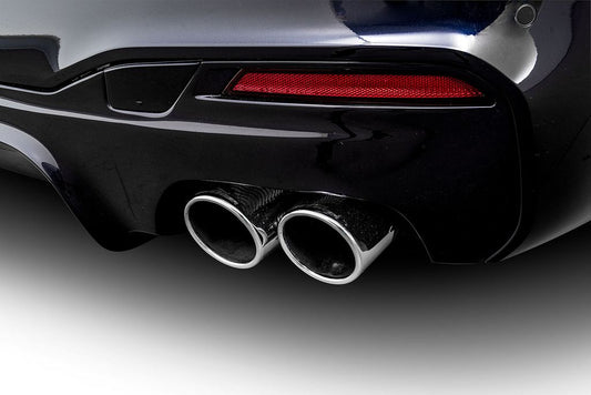BMW G30 G31 520d 530d 540d xDrive Quad 90mm Chrome Exhaust Tips - Part 1814330110