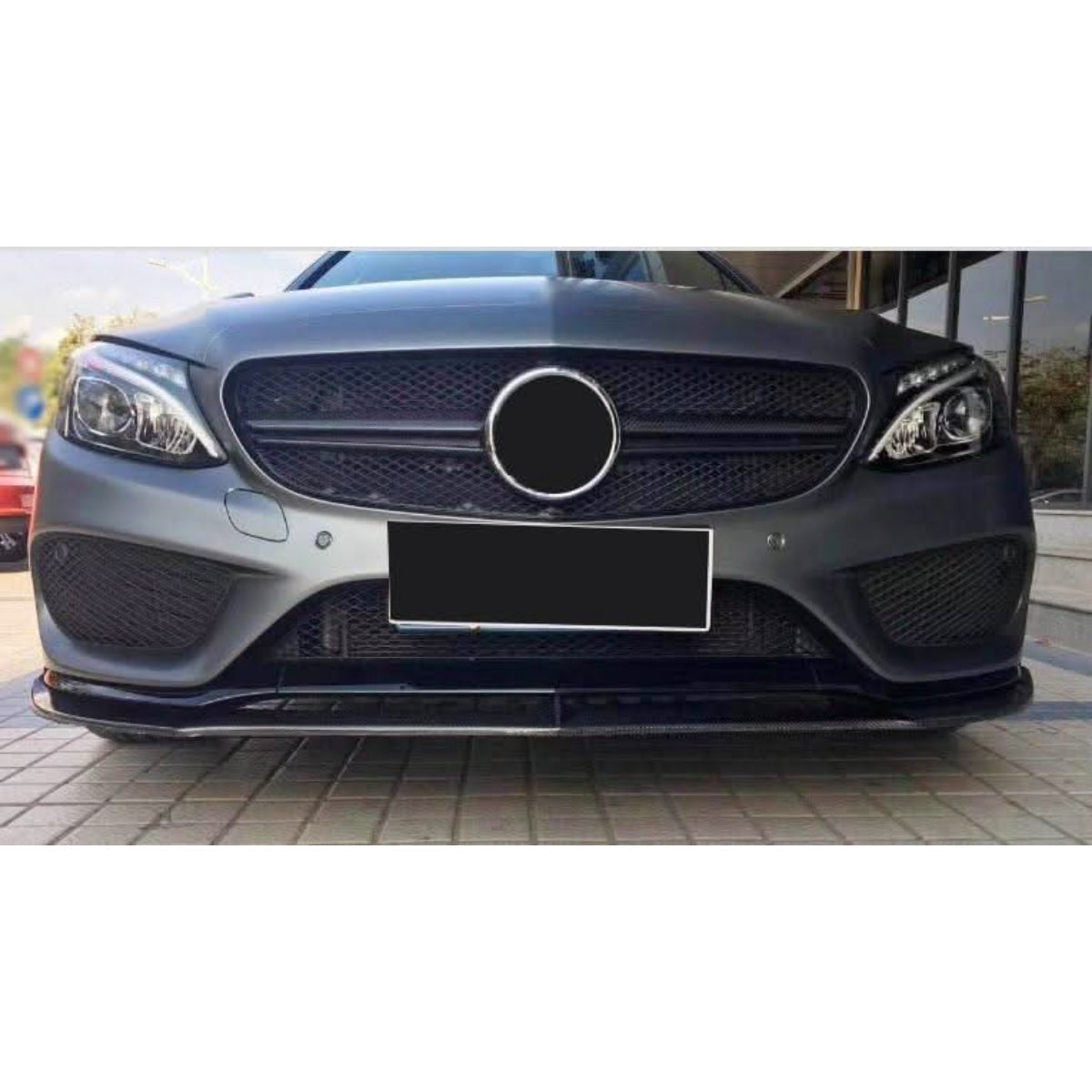 W205 C43 Coupe front splitter, carbon fibre, FD-style