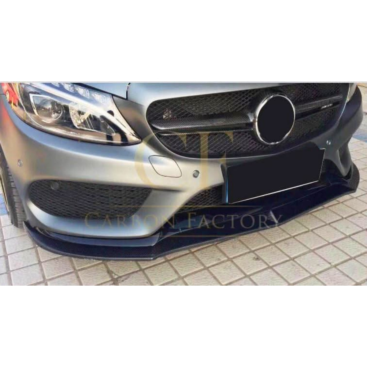 W205 C43 Coupe front splitter, carbon fibre, FD-style