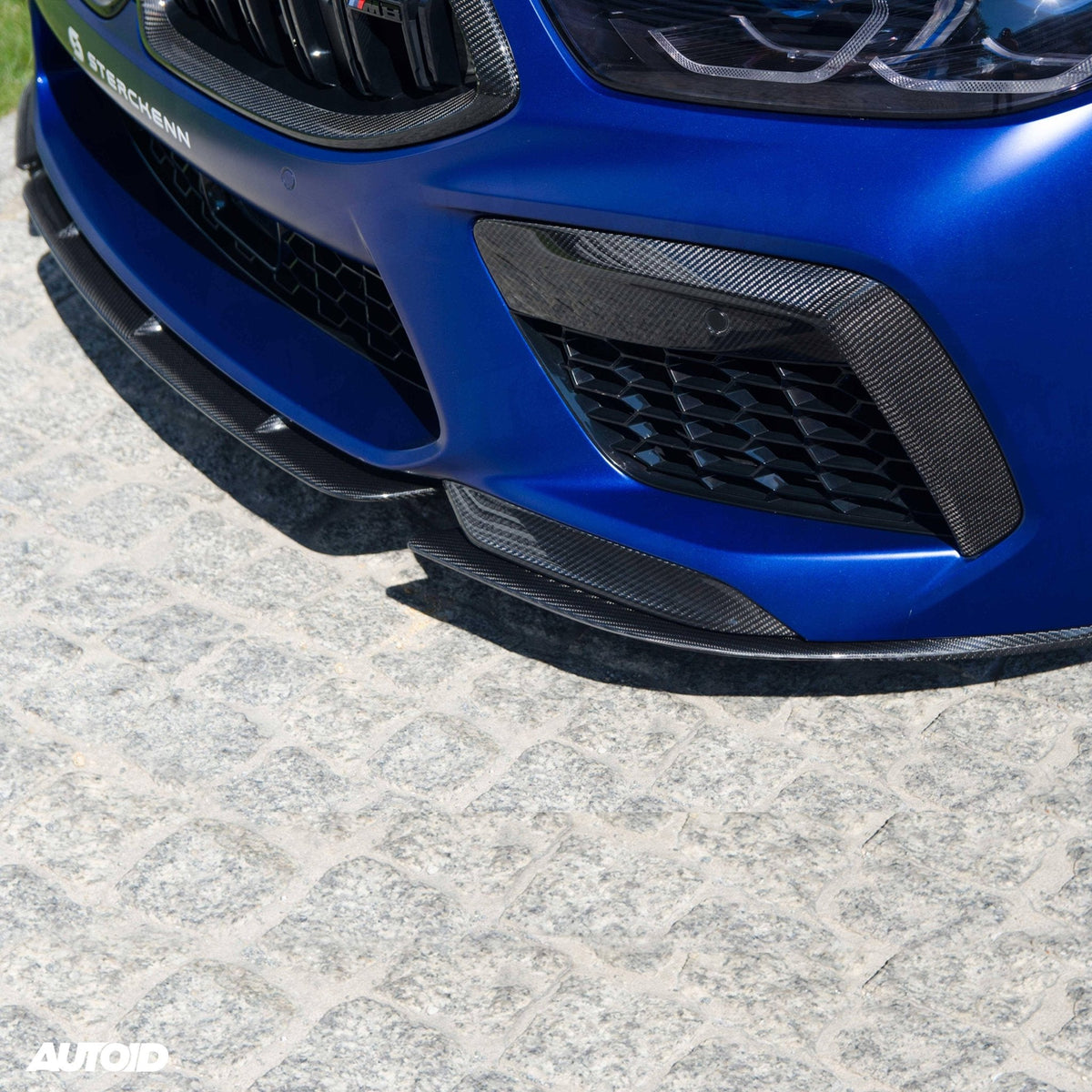 BMW M8 F91 F92 F93 front lip splitter, Sterckenn pre-preg carbon, 3-piece