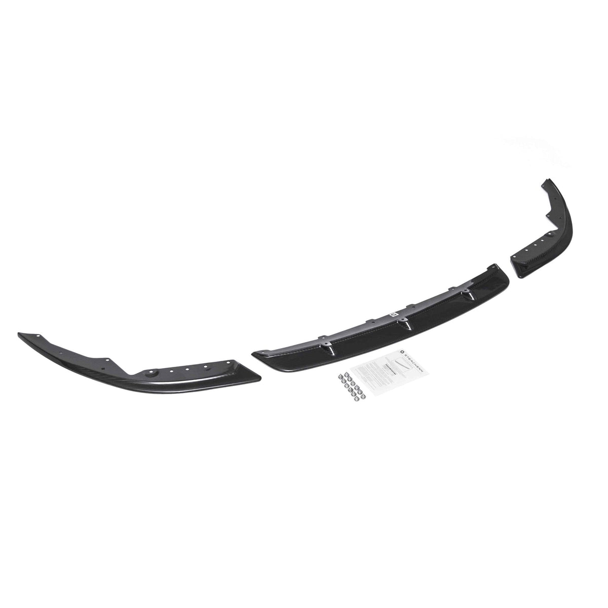 BMW M8 F91 F92 F93 front lip splitter, Sterckenn pre-preg carbon, 3-piece