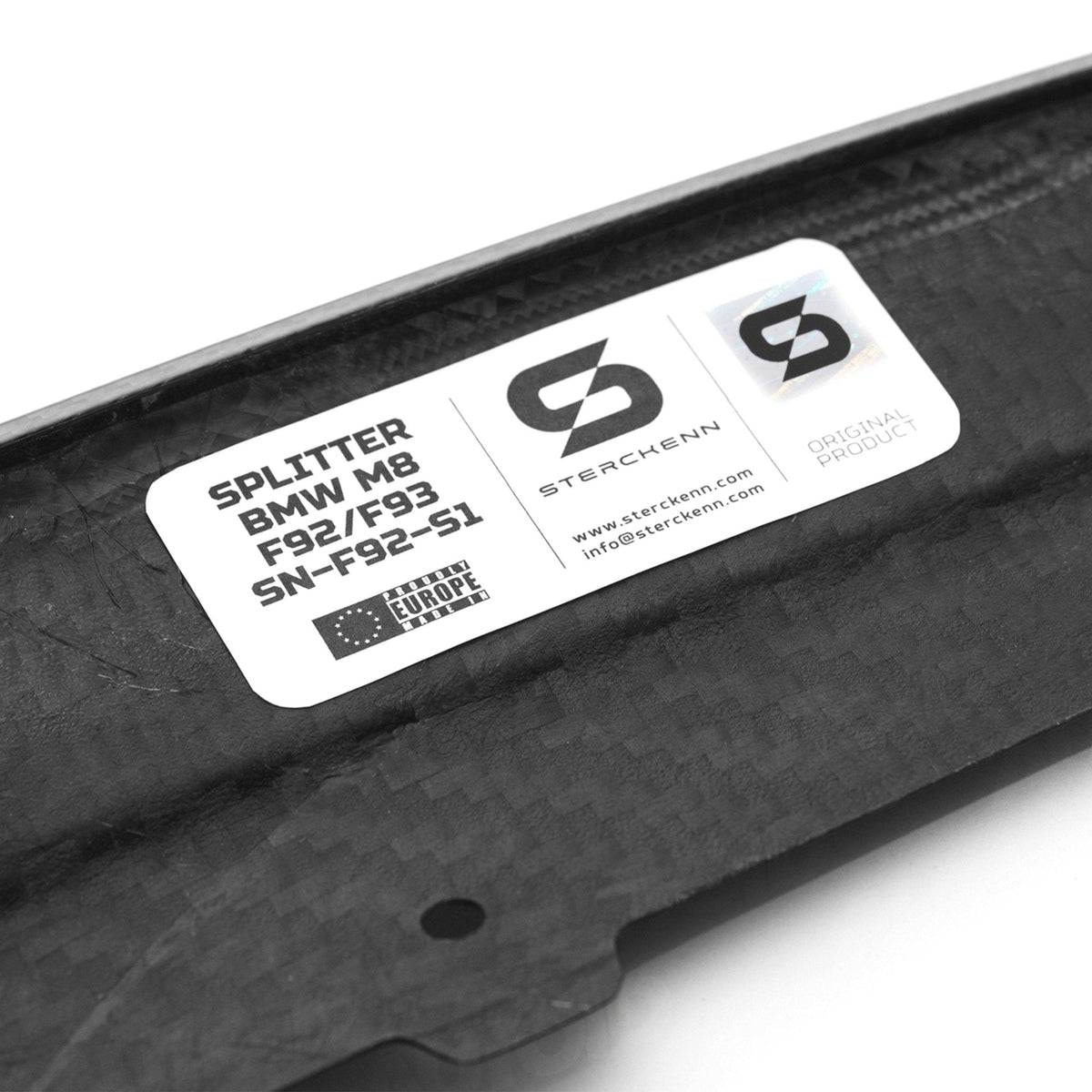 BMW M8 F91 F92 F93 front lip splitter, Sterckenn pre-preg carbon, 3-piece