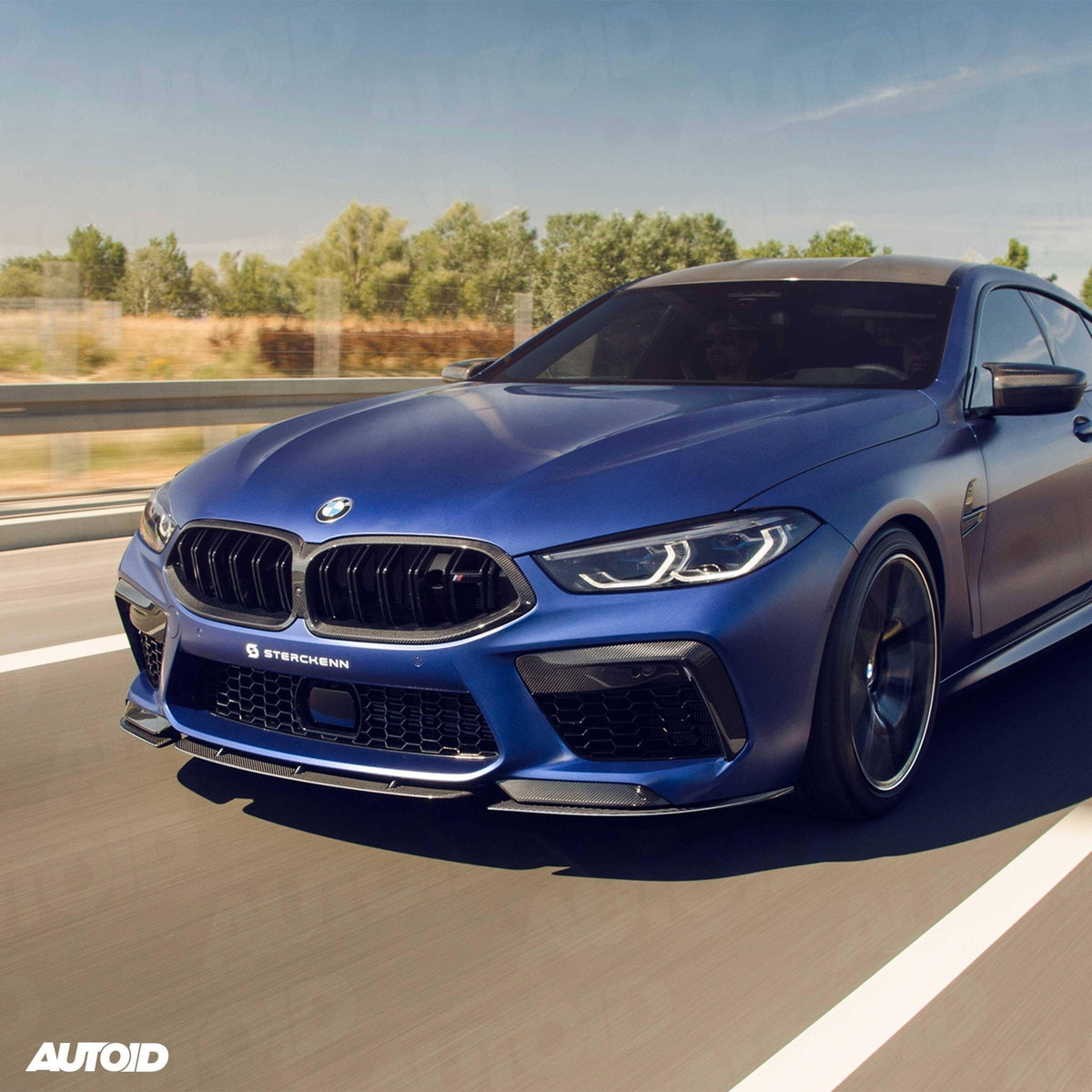 BMW M8 F91 F92 F93 front lip splitter, Sterckenn pre-preg carbon, 3-piece