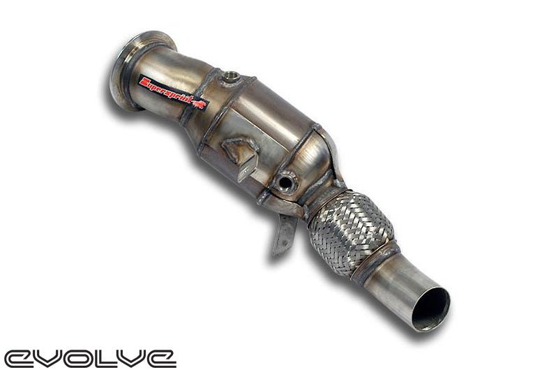 BMW F20 F21 F22 F23 F30 F31 M140i M240i 340i Supersprint Downpipe with 200 CPSI Metallic Cat