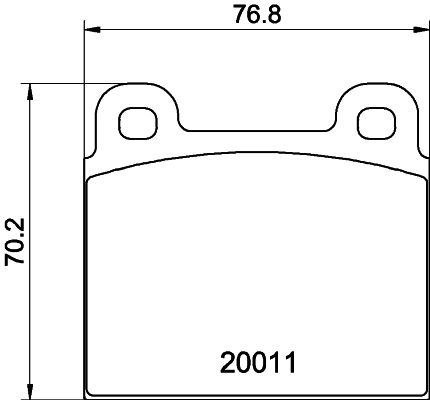 Alfa Romeo 105/115, BMW 1500–2000, Ferrari 308/Dino, Mercedes W108–W113, Opel Diplomat B, Porsche 911 2.2 S Teves brake pads Hella 8DB 355 007-011