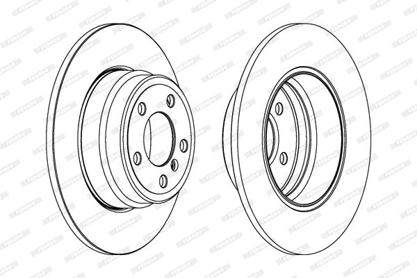 BMW X5 E53 1999-2006 brake disc Ferodo DDF1255