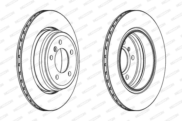 BMW E65 E66 E67 brake disc Ferodo Premier DDF1244 324x20mm vented with bolts