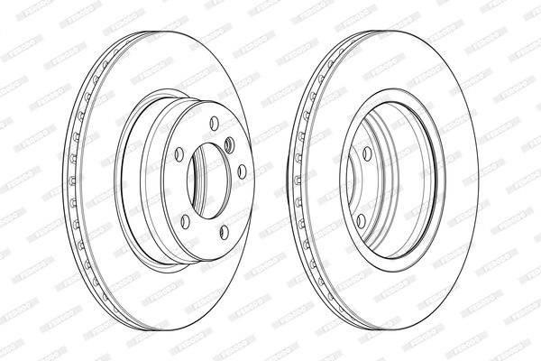 Best Aftermarket BMW 5 Series Brake Discs - Ferodo Premier DDF1241 Vented 310x24mm with Bolts
