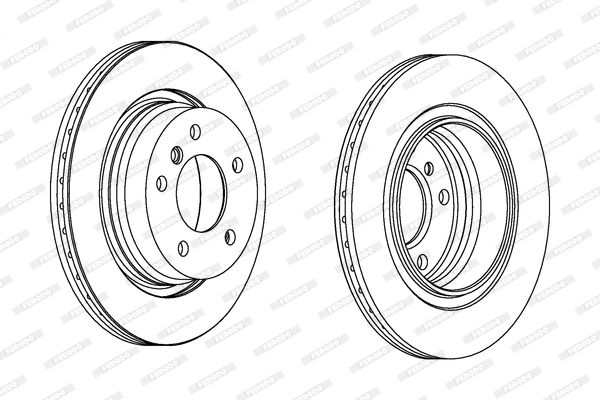 BMW E46 E90 F30 294mm Vented Brake Discs Ferodo DDF1073