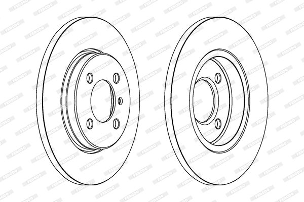 BMW E30 3 Series Saloon brake discs - Ferodo Premier DDF062 260mm solid rotor with bolts
