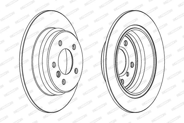 BMW E39 5 Series 298mm solid brake disc Ferodo DDF835C
