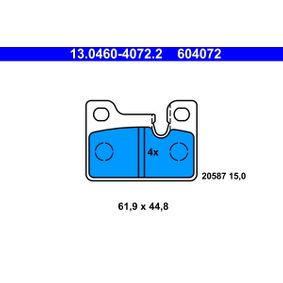E21 BMW 3 Series ATE 13.0460-4072.2 Brake Pads - Fast Road, Track Day, Daily Driver