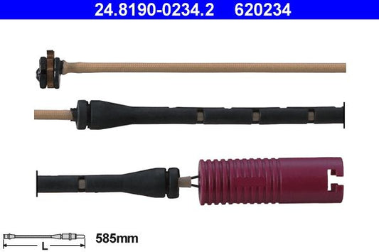 BMW E38 brake pad wear sensor ATE 24.8190-0234.2