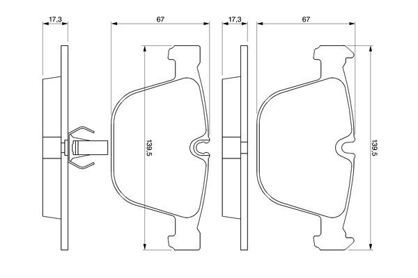 BMW E60 E65 E66 X5 E70 Bosch BP950 Brake Pads 0986424812 for ATE Calipers