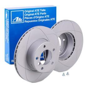 E39 E60 BMW 5 Series Brake Discs ATE PowerDisc 24.0322-0159.1, 296mm Vented Coated