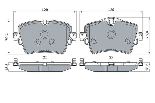 BMW G20 G30 F40 X1 X2 X3 X4 Z4 & MINI F54 F60 Bosch 0986494940 Brake Pads