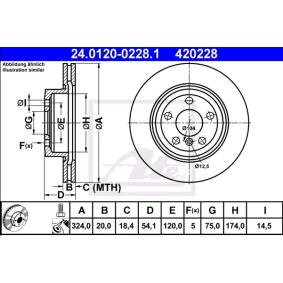BMW Z4 E89 324mm Vented Brake Discs ATE 24.0120-0228.1 - Fast Road, Track Day, Daily Driver