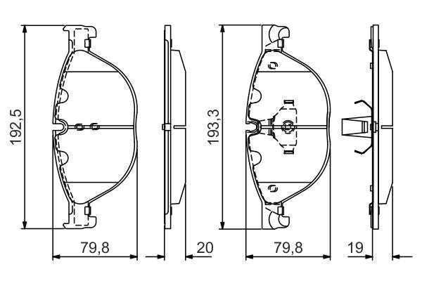 F10 F11 F07 F12 F13 F06 F01 F02 BMW Bosch Brake Pads 0986495439 BP2071