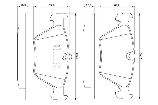 BMW E39 Brake Pads Bosch 0986424400 Front or Rear ATE Calipers