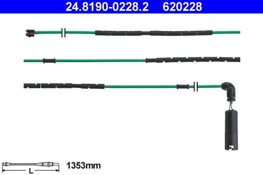 BMW 3 Series brake pad wear sensor ATE 24.8190-0228.2