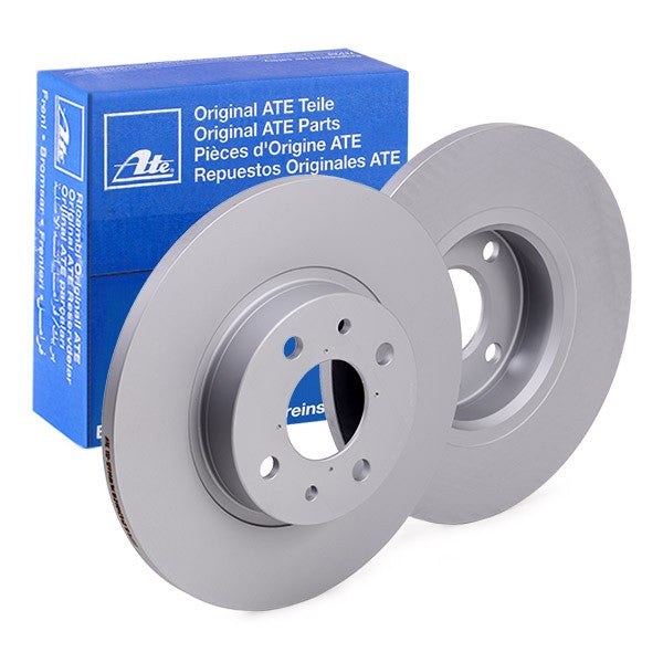 Best Aftermarket ATE 24.0112-0127.1 Brake Disc Rotor - Solid Coated, 257.5 mm, 12 mm, 4-Hole - Top Value Upgrade