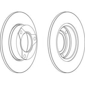 Ferodo Premier DDF004 Solid Brake Disc 257mm 3 Hole 10mm